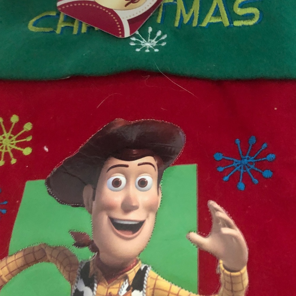 Toy Story Woody Holida - Red & Green stockings